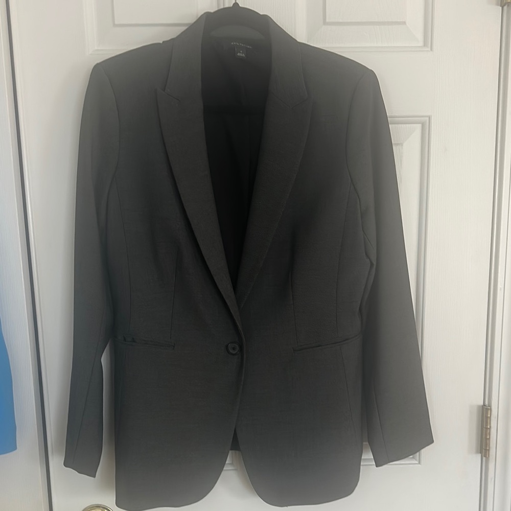 Ann Taylor Women Gray Blazer